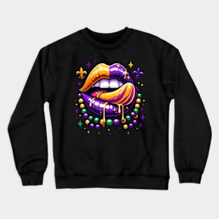 Mardi Gras Outfit CostumeMardi Gras Lips Crewneck Sweatshirt